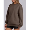image:imageANRABESS Women Oversized Crew Neck Fleece Fall SweatshirtsBrown