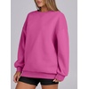 image:imageANRABESS Women Oversized Crew Neck Fleece Fall SweatshirtsHotpink