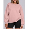 image:imageANRABESS Women Oversized Crew Neck Fleece Fall SweatshirtsLight Pink
