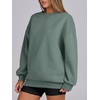 image:imageANRABESS Women Oversized Crew Neck Fleece Fall SweatshirtsLightgreen