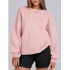 image:imageANRABESS Women Oversized Crew Neck Fleece Fall SweatshirtsPink