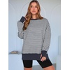 image:imageANRABESS Women Oversized Sweatshirts Fall Outfits with ThumbholeGrey Blue Striped