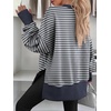 image:imageANRABESS Women Oversized Sweatshirts Fall Outfits with ThumbholeGrey Blue Striped