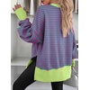 image:imageANRABESS Women Oversized Sweatshirts Fall Outfits with ThumbholePink Green Striped