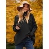 image:imageANRABESS Women Oversized Turtleneck Sweater Batwing Tunic Tops Fall OutfitsBlack