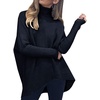 image:imageANRABESS Women Oversized Turtleneck Sweater Batwing Tunic Tops Fall OutfitsBlack