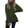 image:imageANRABESS Women Oversized Turtleneck Sweater Batwing Tunic Tops Fall OutfitsDark Green