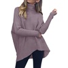 image:imageANRABESS Women Oversized Turtleneck Sweater Batwing Tunic Tops Fall OutfitsDark Purple