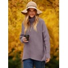 image:imageANRABESS Women Oversized Turtleneck Sweater Batwing Tunic Tops Fall OutfitsDark Purple