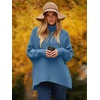 image:imageANRABESS Women Oversized Turtleneck Sweater Batwing Tunic Tops Fall OutfitsDenim Blue