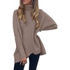 image:imageANRABESS Women Oversized Turtleneck Sweater Batwing Tunic Tops Fall OutfitsMutmeg