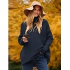 image:imageANRABESS Women Oversized Turtleneck Sweater Batwing Tunic Tops Fall OutfitsNavy Blue