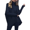 image:imageANRABESS Women Oversized Turtleneck Sweater Batwing Tunic Tops Fall OutfitsNavy Blue