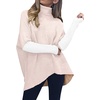 image:imageANRABESS Women Oversized Turtleneck Sweater Batwing Tunic Tops Fall OutfitsPink White