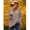 image:imageANRABESS Women Oversized Turtleneck Sweater Batwing Tunic Tops Fall OutfitsRed Apricot