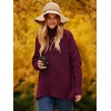 image:imageANRABESS Women Oversized Turtleneck Sweater Batwing Tunic Tops Fall OutfitsWine Red