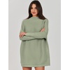 image:imageANRABESS Women Oversized Turtleneck Tunic Sweater Long Sleeve PulloverGrass