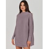 image:imageANRABESS Women Oversized Turtleneck Tunic Sweater Long Sleeve PulloverPurple
