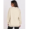 image:imageANRABESS Women Oversized V Neck Fleece Fall SweatshirtsBeige