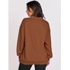 image:imageANRABESS Women Oversized V Neck Fleece Fall SweatshirtsCaramel