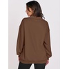image:imageANRABESS Women Oversized V Neck Fleece Fall SweatshirtsCoffee
