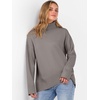 image:imageANRABESS Women Turtleneck Oversized Long Sleeve Knit SweaterGrey Khaki