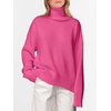 image:imageANRABESS Women Turtleneck Oversized Long Sleeve Knit SweaterHot Pink