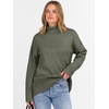 image:imageANRABESS Women Turtleneck Oversized Long Sleeve Knit SweaterOlive Green