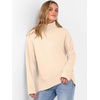 image:imageANRABESS Women Turtleneck Oversized Long Sleeve Knit SweaterParchment