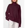 image:imageANRABESS Women Turtleneck Oversized Long Sleeve Knit SweaterWine Red