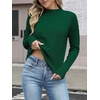 image:imageANRABESS Womens Cable Knit Mock Neck Long Sleeve SweatersForest Green