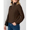 image:imageANRABESS Womens Cable Knit Quarter Zip Collared Sweaters Fall OutfitsCoffee