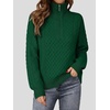 image:imageANRABESS Womens Cable Knit Quarter Zip Collared Sweaters Fall OutfitsGreen