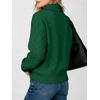 image:imageANRABESS Womens Cable Knit Quarter Zip Collared Sweaters Fall OutfitsGreen