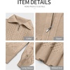 image:imageANRABESS Womens Cable Knit Quarter Zip Collared Sweaters Fall OutfitsTan