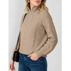 image:imageANRABESS Womens Cable Knit Quarter Zip Collared Sweaters Fall OutfitsTan