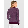 image:imageANRABESS Womens Fall Long Sleeve Striped Crochet Sweaters TopDark Magnta Blue