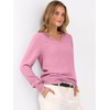 image:imageANRABESS Womens Fall Long Sleeve V Neck Lightweight Sweaters TopCoral Pink