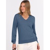 image:imageANRABESS Womens Fall Long Sleeve V Neck Lightweight Sweaters TopDeep Blue