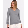 image:imageANRABESS Womens Fall Long Sleeve V Neck Lightweight Sweaters TopGrey