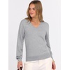 image:imageANRABESS Womens Fall Long Sleeve V Neck Lightweight Sweaters TopLight Grey