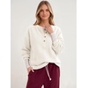 image:imageANRABESS Womens Fleece Pullover Sherpa Fuzzy Button Up SweatshirtsBeige
