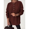 image:imageANRABESS Womens Fleece Pullover Sherpa Fuzzy Button Up SweatshirtsWine Red