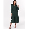 image:imageANRABESS Womens Long Sleeve Fall Flowy Boho Maxi DressesDark Green