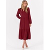 image:imageANRABESS Womens Long Sleeve Fall Flowy Boho Maxi DressesDeep Red