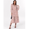 image:imageANRABESS Womens Long Sleeve Fall Flowy Boho Maxi DressesFloral Pink