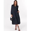 image:imageANRABESS Womens Long Sleeve Fall Flowy Boho Maxi DressesNavy Blue
