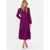 image:imageANRABESS Womens Long Sleeve Fall Flowy Boho Maxi DressesPurple