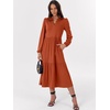 image:imageANRABESS Womens Long Sleeve Fall Flowy Boho Maxi DressesRust Red