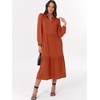 image:imageANRABESS Womens Long Sleeve Fall Flowy Boho Maxi DressesRust Red